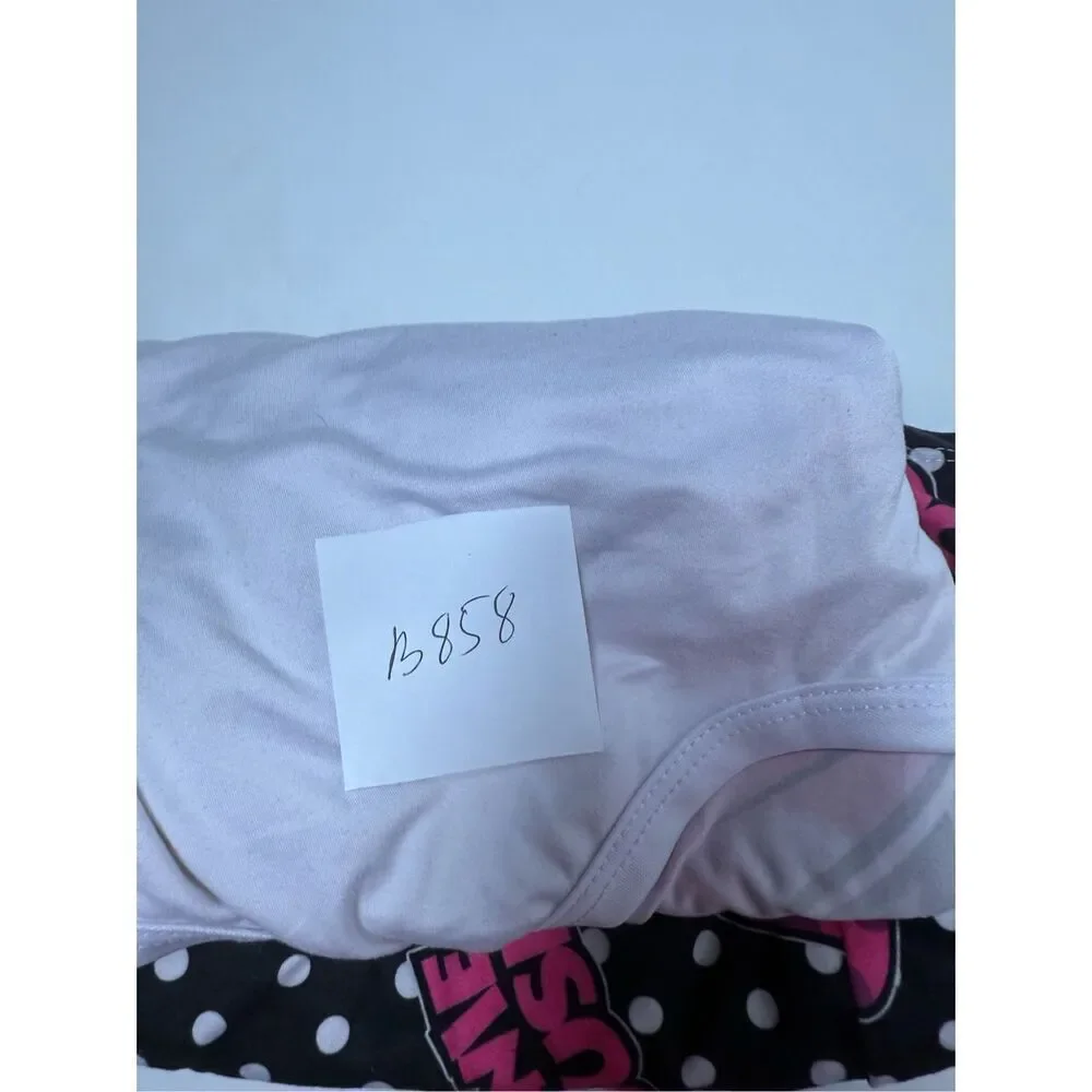Girl's Minnie Mouse Pajama Tank Top/Shorts Set Sz XL See Description Black Pink